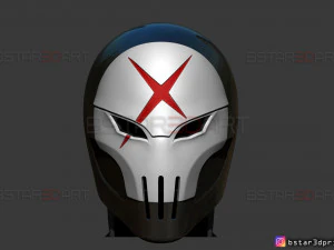 kırmızı x kask - dc &ccedil;izgi roman 3d baskı modeli 3D Baskı Modeli