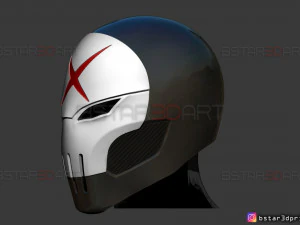 kırmızı x kask - dc &ccedil;izgi roman 3d baskı modeli 3D Baskı Modeli