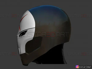 kırmızı x kask - dc &ccedil;izgi roman 3d baskı modeli 3D Baskı Modeli