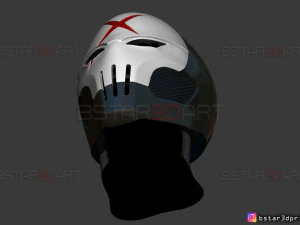 kırmızı x kask - dc &ccedil;izgi roman 3d baskı modeli 3D Baskı Modeli