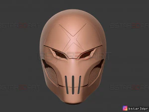 kırmızı x kask - dc &ccedil;izgi roman 3d baskı modeli 3D Baskı Modeli