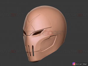 red x helmet - dc comics 3d print model 3D Print Model