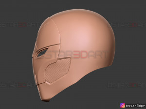 red x helmet - dc comics 3d print model 3D Print Model