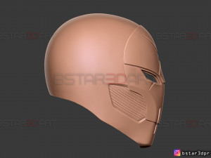 red x helmet - dc comics 3d print model 3D Print Model