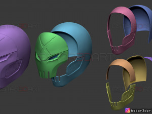red x helmet - dc comics 3d print model 3D Print Model