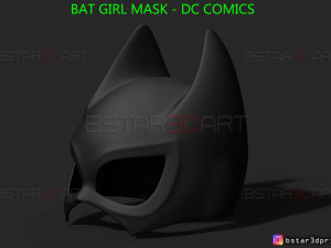 bat girl mask - dc comics 3d print model 3D 打印模型