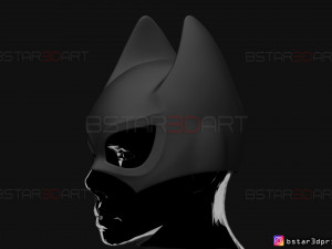 bat girl mask - dc comics 3d print model 3Dプリントモデル