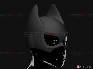 bat girl mask - dc comics 3d print model 3Dプリントモデル