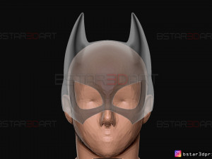 bat girl mask - dc comics 3d print model 3Dプリントモデル