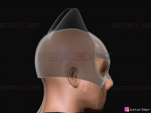 bat girl mask - dc comics 3d print model 3Dプリントモデル
