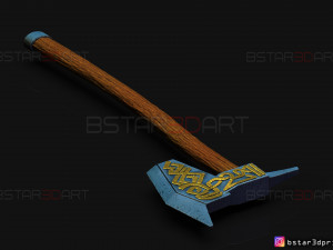 dwarven axe - the witcher cosplay 3d print model 3D Baskı Modeli