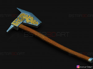 dwarven axe - the witcher cosplay 3d print model 3D Baskı Modeli