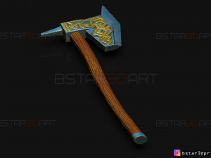 dwarven axe - the witcher cosplay 3d print model 3D Baskı Modeli