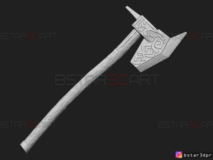 dwarven axe - the witcher cosplay 3d print model 3D Baskı Modeli