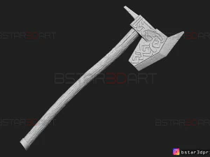 dwarven axe - the witcher cosplay 3d print model 3D Print Model
