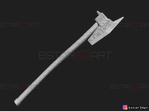 dwarven axe - the witcher cosplay 3d print model 3D Print Model