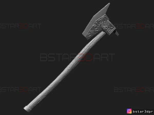 dwarven axe - the witcher cosplay 3d print model 3D Print Model