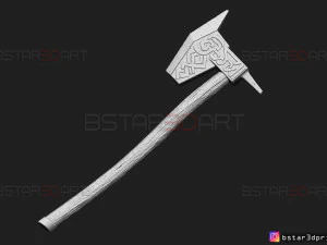 dwarven axe - the witcher cosplay 3d print model 3D Print Model