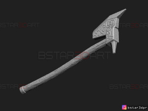 dwarven axe - the witcher cosplay 3d print model 3D Baskı Modeli