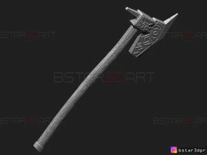 dwarven axe - the witcher cosplay 3d print model 3D Print Model
