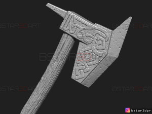 dwarven axe - the witcher cosplay 3d print model 3D Baskı Modeli