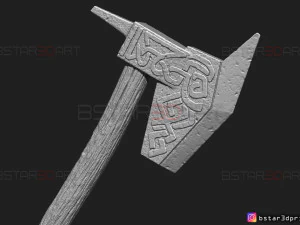 dwarven axe - the witcher cosplay 3d print model 3D Print Model