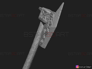 dwarven axe - the witcher cosplay 3d print model 3D Baskı Modeli