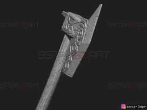 dwarven axe - the witcher cosplay 3d print model 3D Print Model