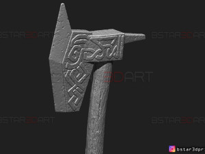 dwarven axe - the witcher cosplay 3d print model 3D Baskı Modeli