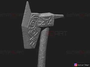 dwarven axe - the witcher cosplay 3d print model 3D Print Model