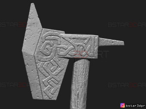 dwarven axe - the witcher cosplay 3d print model 3D Baskı Modeli
