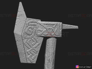 dwarven axe - the witcher cosplay 3d print model 3D Print Model