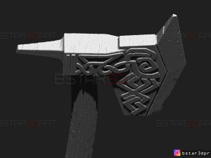 dwarven axe - the witcher cosplay 3d print model 3D Baskı Modeli