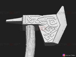 dwarven axe - the witcher cosplay 3d print model 3D Baskı Modeli