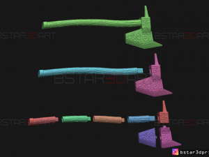 dwarven axe - the witcher cosplay 3d print model 3D Baskı Modeli