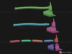 dwarven axe - the witcher cosplay 3d print model 3D Print Model