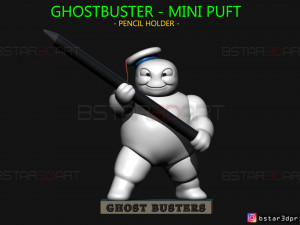 mini puft - ghostbuster after life 2021 - pencil holder 3d print model 3Dプリントモデル