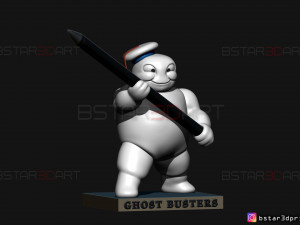 mini puft - ghostbuster after life 2021 - pencil holder 3d print model 3Dプリントモデル