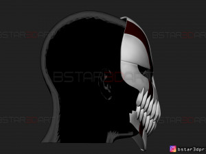 hollow mask - kurosaki ichigo - bleach 3d print model 3Dプリントモデル