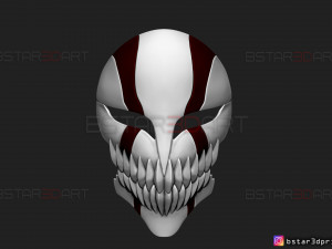 hollow mask - kurosaki ichigo - bleach 3d print model 3Dプリントモデル