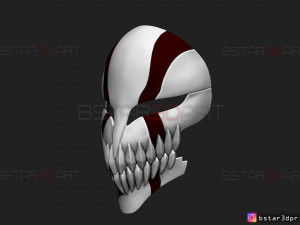hollow mask - kurosaki ichigo - bleach 3d print model 3Dプリントモデル