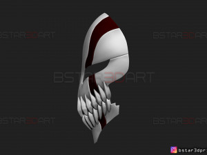hollow mask - kurosaki ichigo - bleach 3d print model 3Dプリントモデル