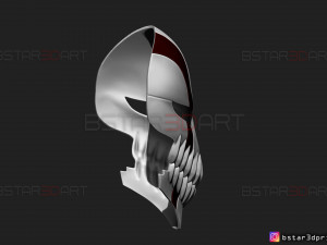 hollow mask - kurosaki ichigo - bleach 3d print model 3Dプリントモデル