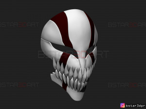 hollow mask - kurosaki ichigo - bleach 3d print model 3Dプリントモデル