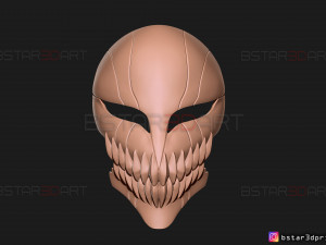 hollow mask - kurosaki ichigo - bleach 3d print model 3Dプリントモデル