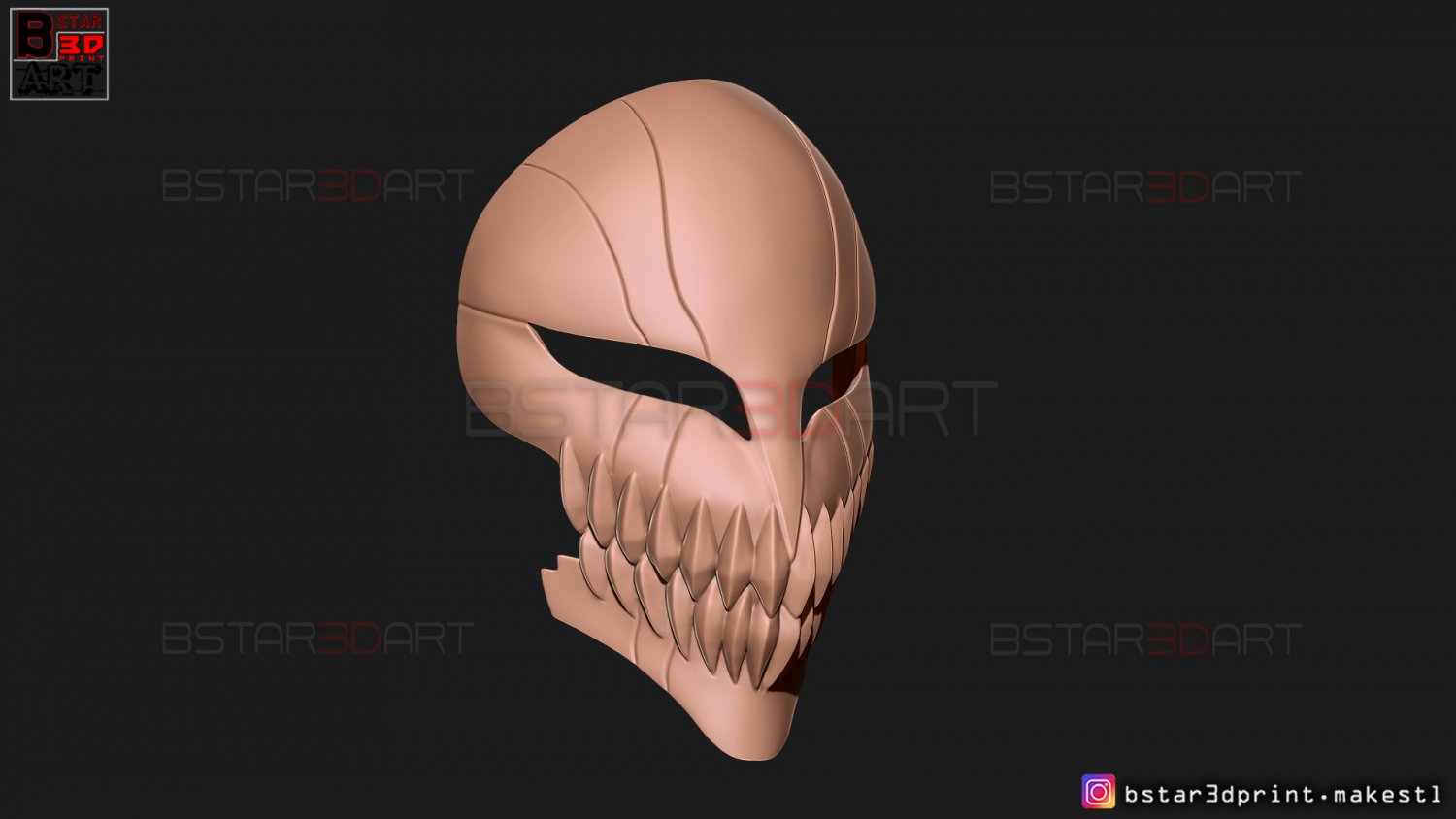 3D Printed The Whole Hollow Mask - Kurosaki Ichigo - Bleach by Bstar3Dprint