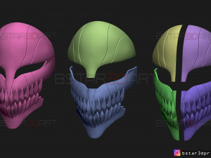 hollow mask - kurosaki ichigo - bleach 3d print model 3Dプリントモデル