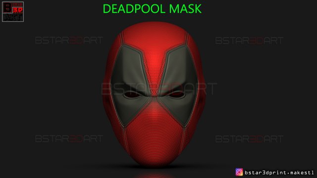 deadpool mask - marvel comics 3d print model 3D Принт Модель .c4d .max .obj .3ds .fbx .stl .blend 