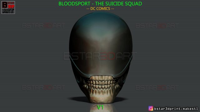 bloodsport mask - the suicide squad - dc comics cosplay 3d print model 3D Принт Модель .c4d .max .obj .3ds .fbx .stl .blend 