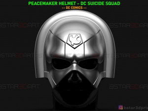peacemarker helmet - the suicide squad - dc comics 3d print model 3D Print Model